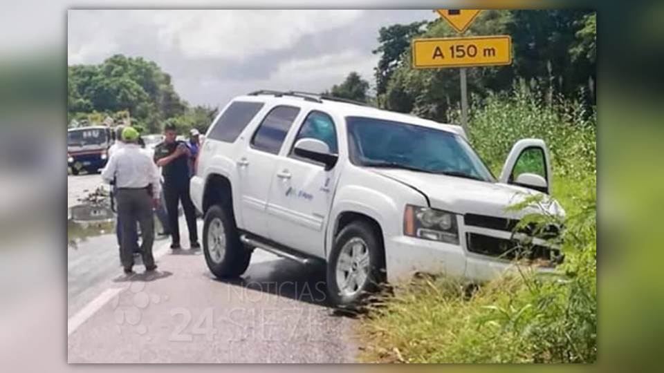 Alcalde sufre accidente en el tramo carretero Mante-El Limón