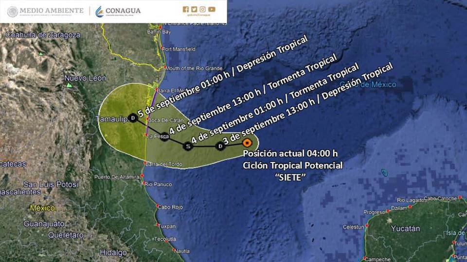 Realiza PC recomendaciones ante llegada de depresión tropical a Tamaulipas