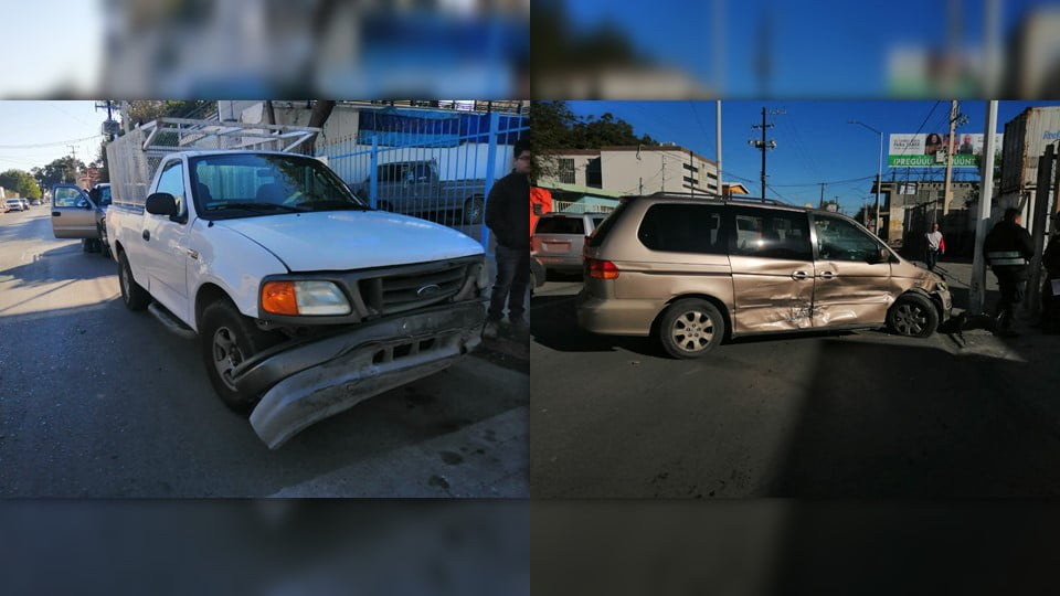 Choca por pasarse señalamiento de alto en Nuevo Laredo
