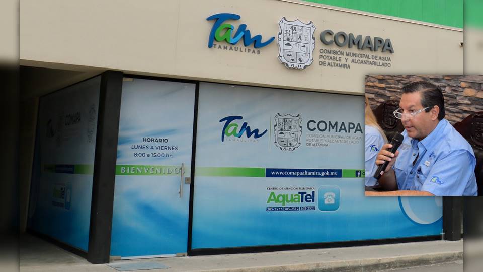 Morosos le deben 250 millones de pesos a COMAPA Altamira