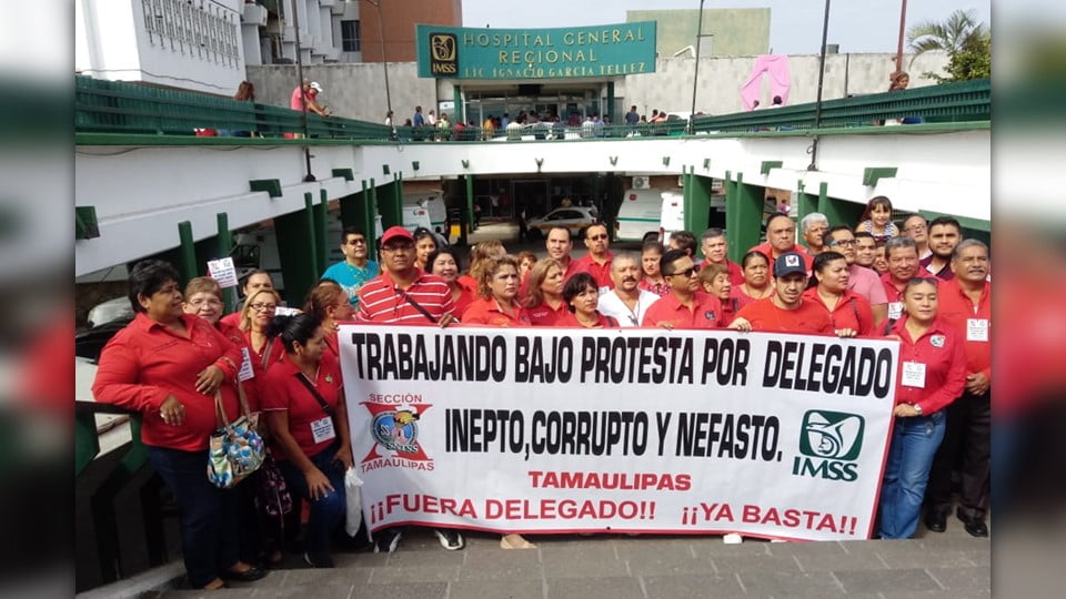 Sindicalizados del Hospital Regional No. 6 de Ciudad Madero exigen destitución del Delegado