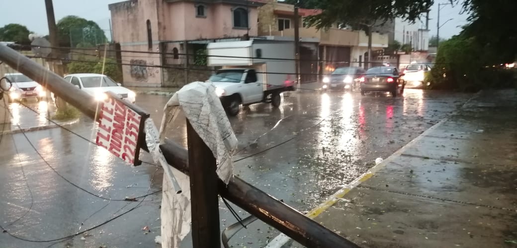 Tormenta deja graves daños en municipios de la zona sur