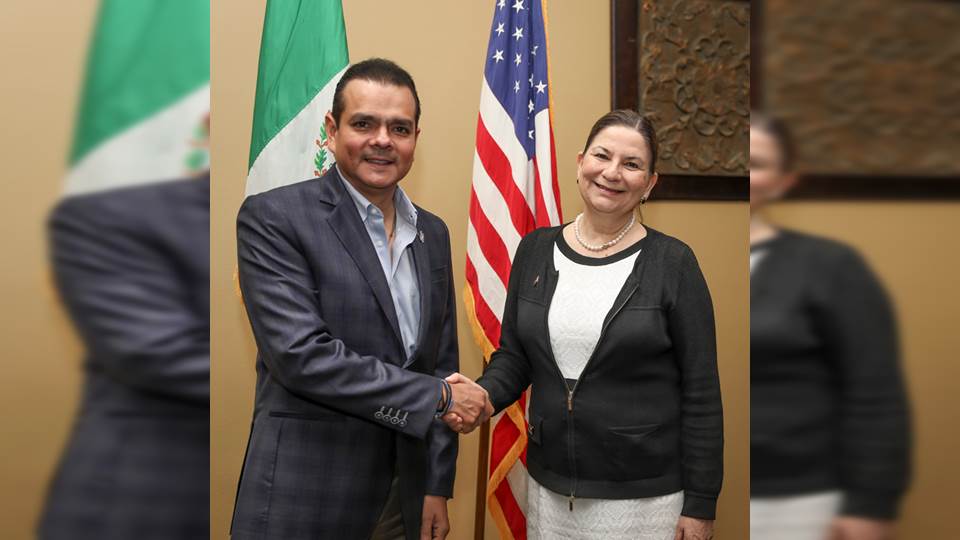 Refrenda Rivas Liderazgo Binacional  con Embajadora de México en E.U.