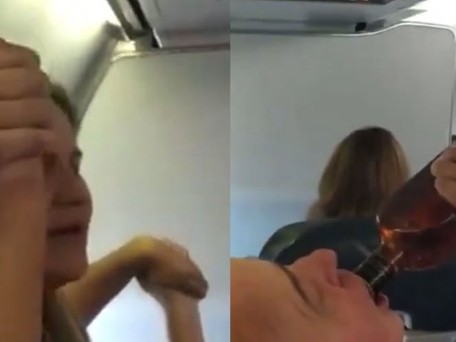 Pasajero de avión prefiere beber antes que rezar durante falla de motor