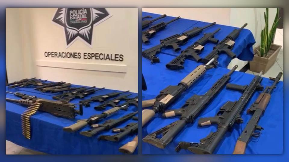 Hallan fuerte arsenal en construcción abandonada de Río Bravo