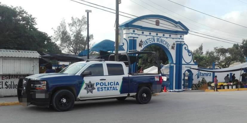 Aplican operativo de seguridad ante afluencia de visitantes a panteones