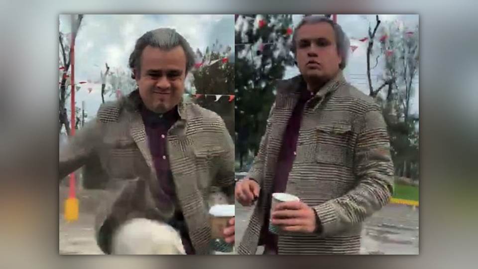 Hombre se vuelve loco y agrede a mujer por incidente vial, lo bautizan como «Lord café»