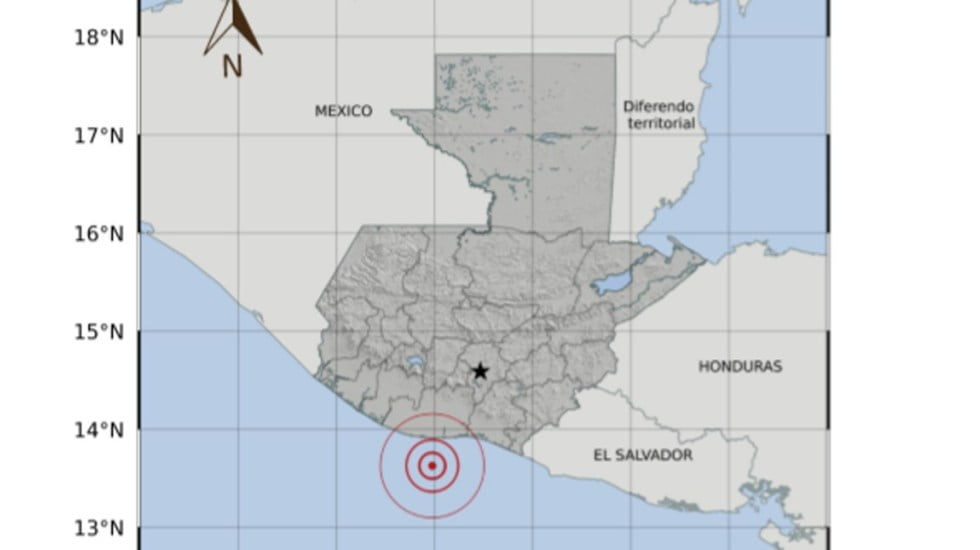 Sismo magnitud 5.3 en Guatemala; fue percibido en Chiapas
