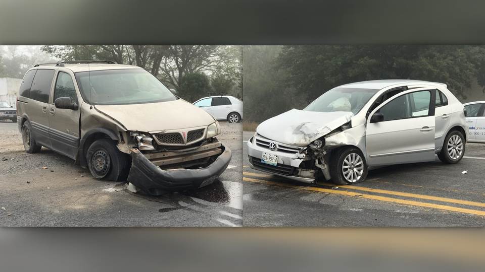 Dos lesionados tras fuerte choque en la Victoria-monterrey