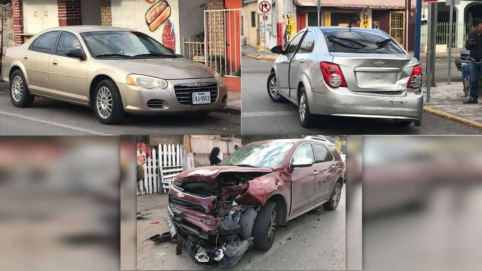 Se registra accidente vial en Sector Centro de Nuevo Laredo