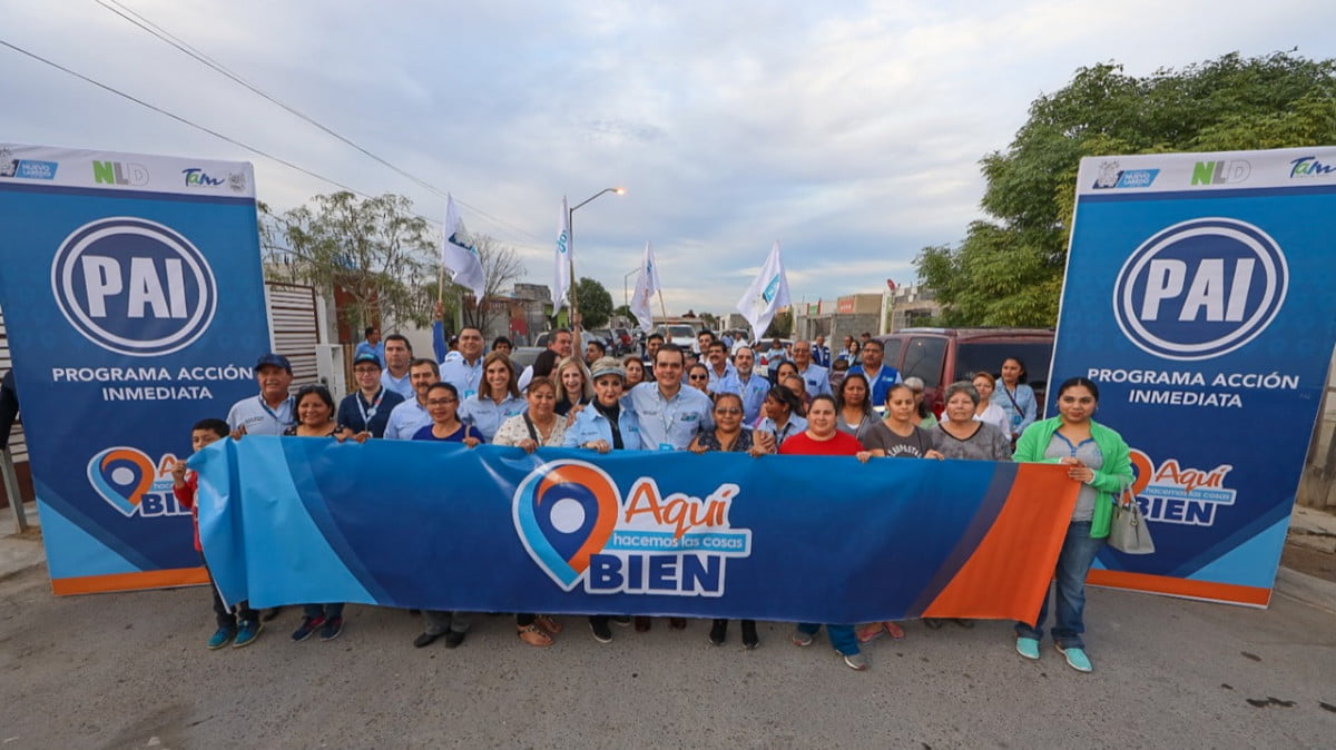 PAI llega al Fraccionamiento El Nogal de Nuevo Laredo, se trata de limpieza, bacheo y alumbrado público