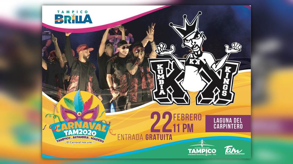Los Kumbia Kings Estarán Presentes en  Tampico Durante el Carnaval Tam 2020