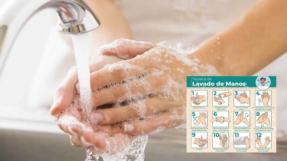 Llama Salud al lavado correcto de manos para prevenir infecciones respiratorias