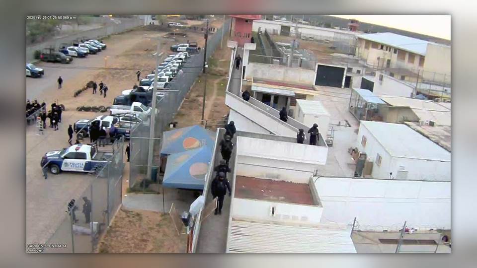 Aplican Estatales operativo de revisión al interior del Penal en Nuevo Laredo