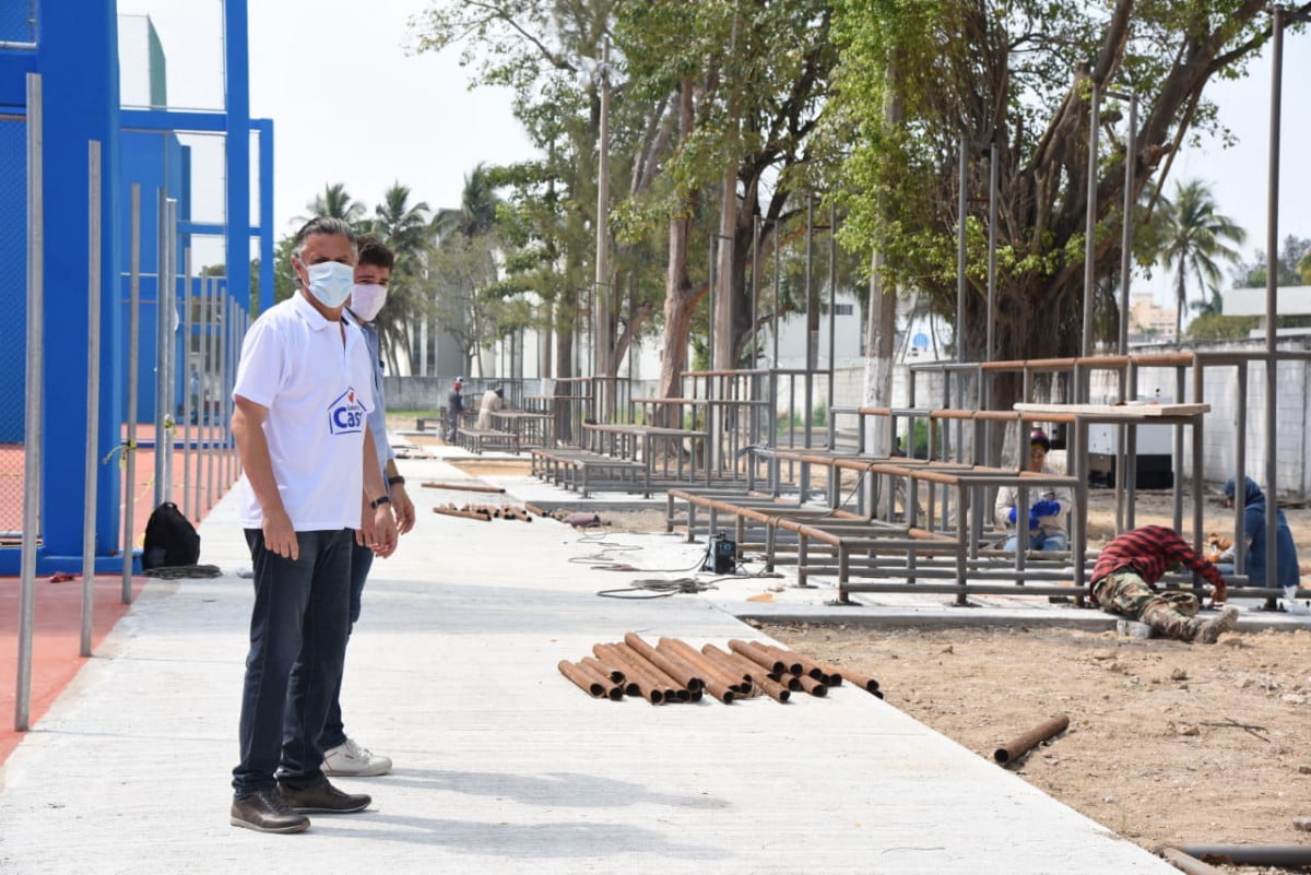 Asegura Chucho Nader que la Obra Pública Continúa  Bajo Medidas de Protección Sanitaria y Sana Distancia