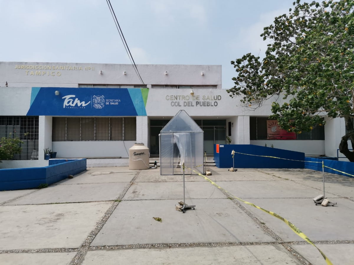 Instalan túnel sanitizante en el Centro de Salud de Tampico; este martes entra en funcionamiento