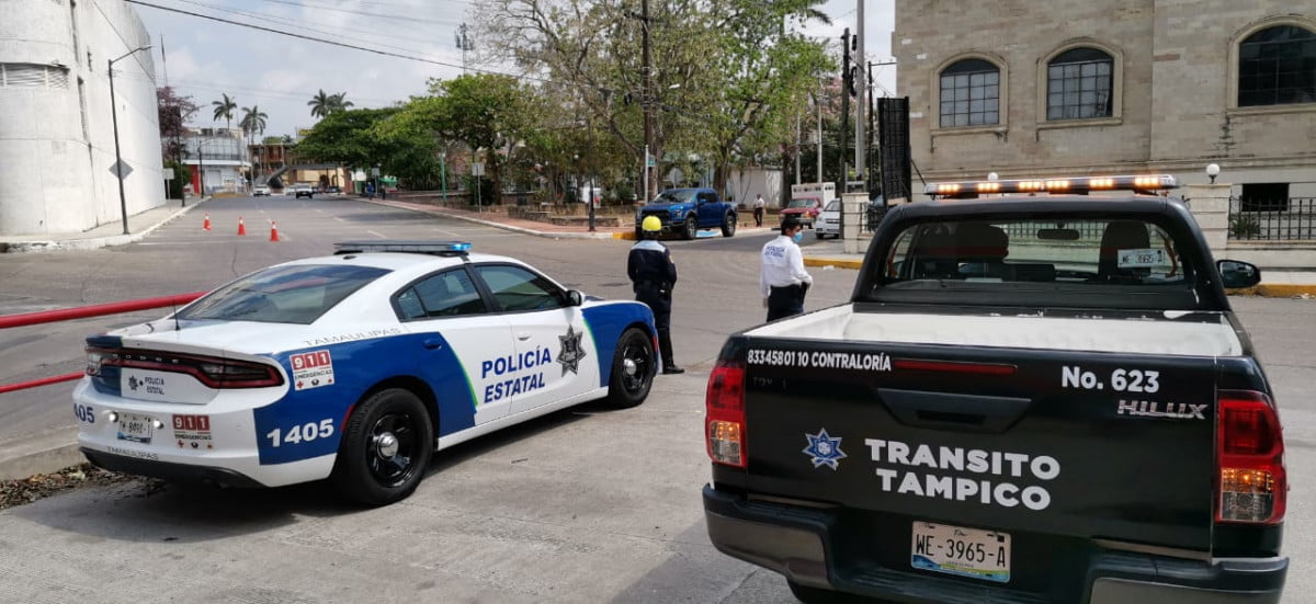 Instalan filtro de revisión vehicular en Tampico por el doble hoy no circula