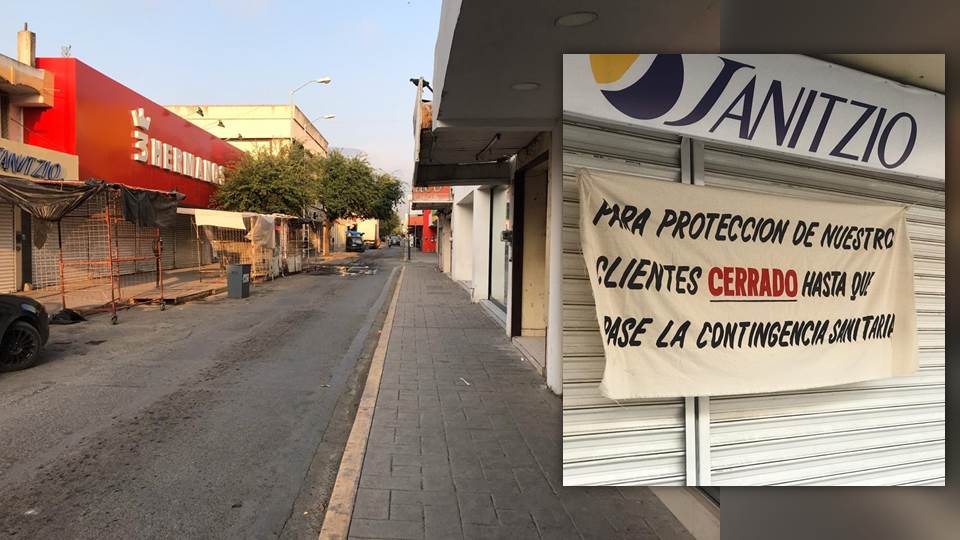 Por contingencia comercios del centro de Victoria cierran sus puertas
