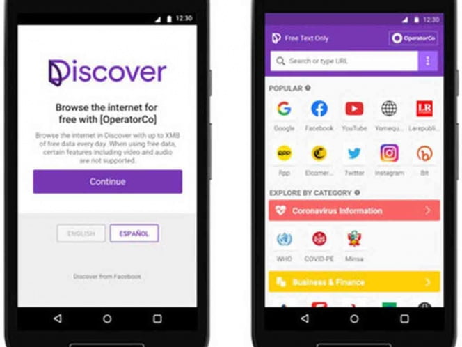 Facebook lanza «Discover», app para navegar en internet sin que tus datos se consuman