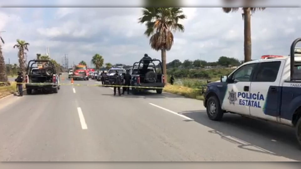 Tras persecución y balacera, pareja cae al Canal Anzaldúas en Reynosa