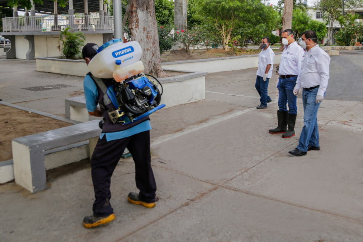 Refuerzan en Madero sanitización y desinfección de espacios públicos
