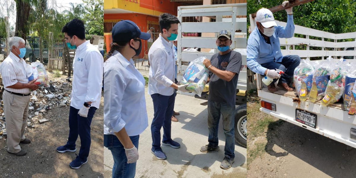 Continúa gobierno del estado con entrega de despensas en Ciudad Madero