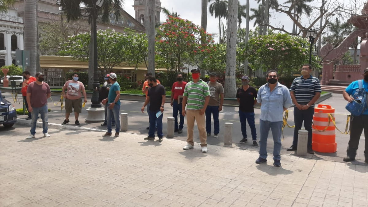 Protestan en Tampico por apoyos obreros de la industria metal mecánica