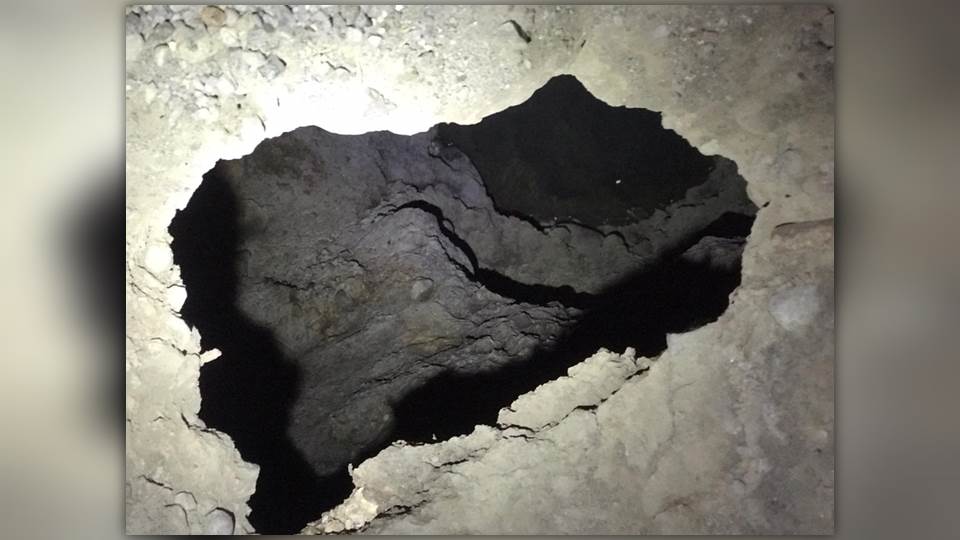 Aparece otro socavón ahora en el 2 ceros Abasolo de Ciudad Victoria