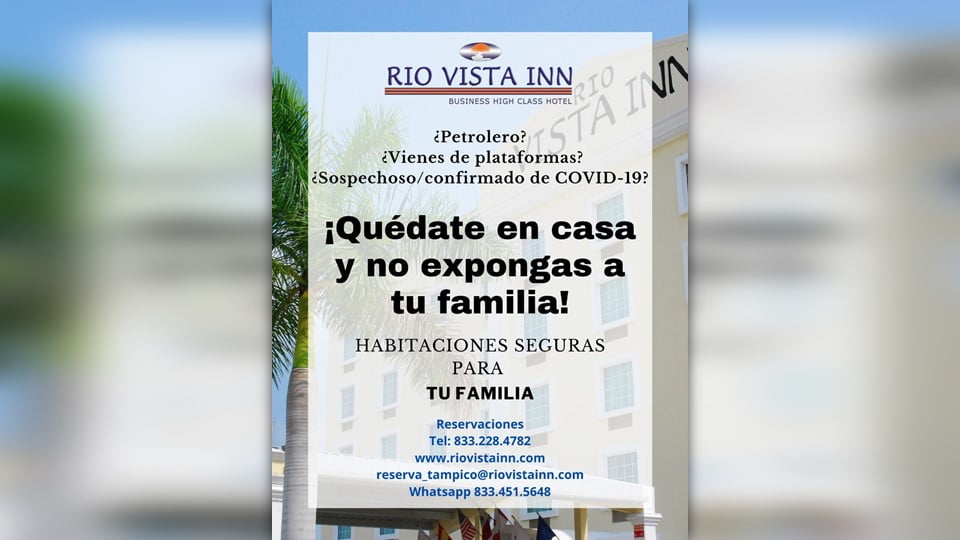 Hotel de la zona sur pide a plataformeros contagiados por Covid 19 quedarse en casa y alojar a sus familias en sus instalaciones