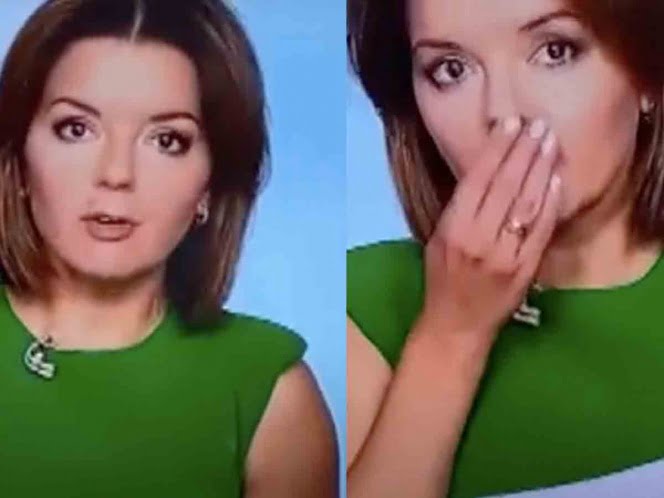 A conductora se le cae un diente en plena transmisión en vivo