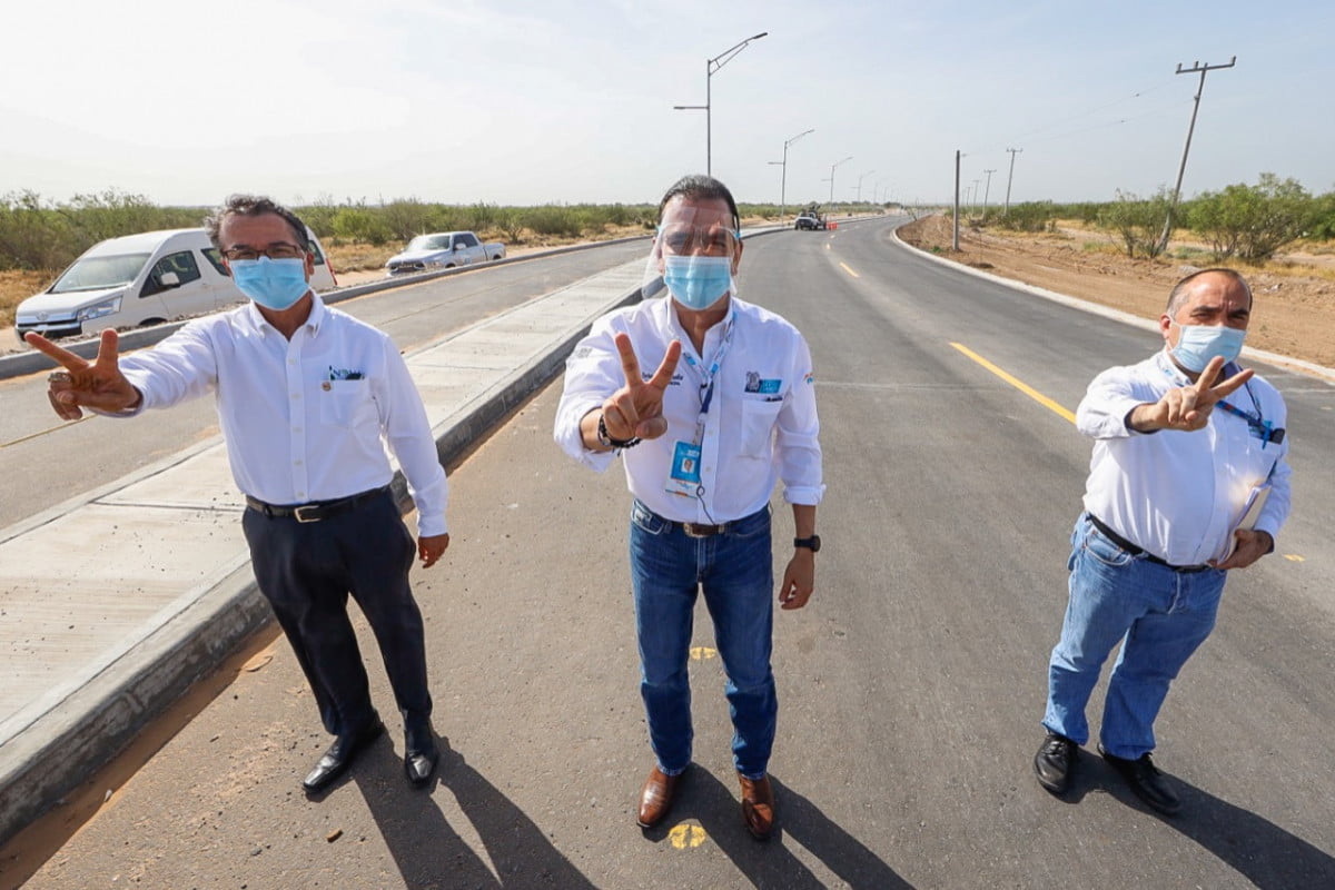 Constata Rivas avance del Boulevard Don León en Nuevo Laredo