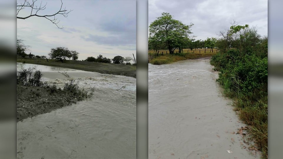 Se desborda cuerpo de agua y tres comunidades de la zona rural de Altamira se quedan incomunicadas