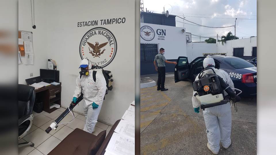 Gobierno de Tampico sanitiza oficinas federales como medida de contención al Covid