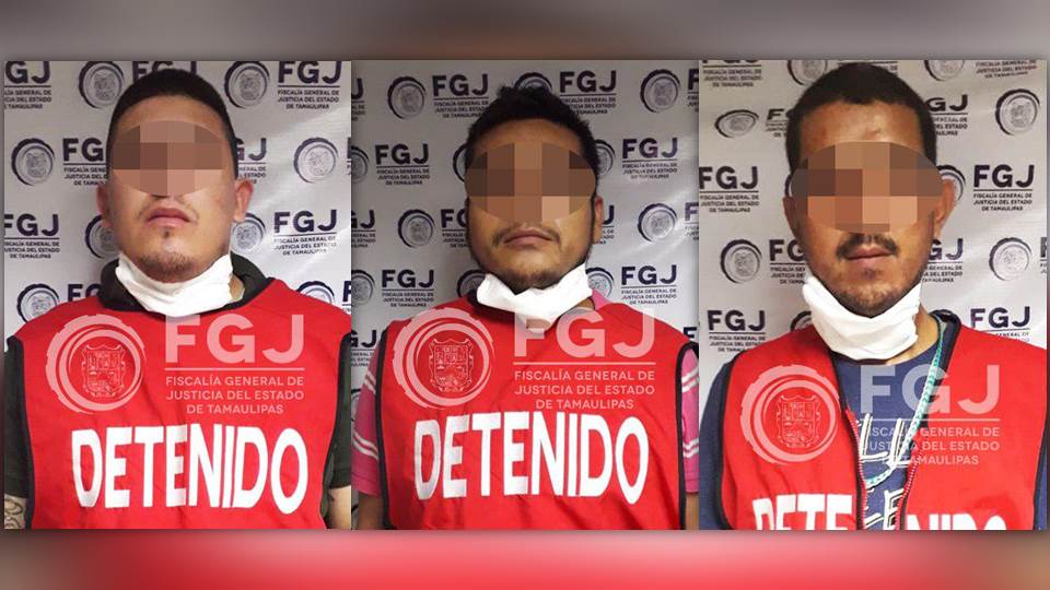 Detienen a 3 sujetos tras agredir a disparos a Policías Estatales en Reynosa