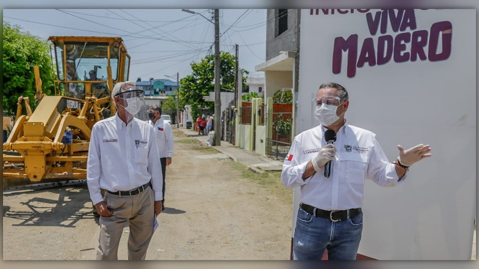 Pese a falta de recursos, continuarán pavimentaciones en Madero: Oseguera