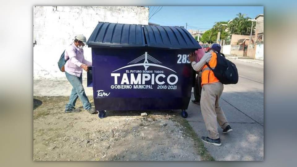 Familias arrojan desechos infecciosos en contenedores para basura doméstica en Tampico