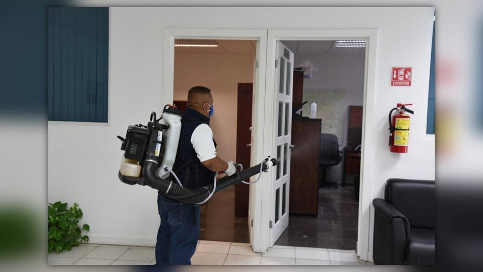 Efectúan sanitización en Instalaciones del TRIELTAM y Consejo de la Judicatura