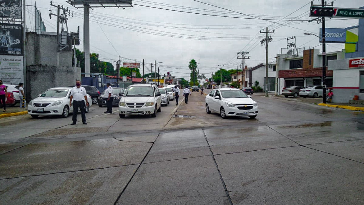 Realizan operativo en Madero para supervisar uso de cubrebocas