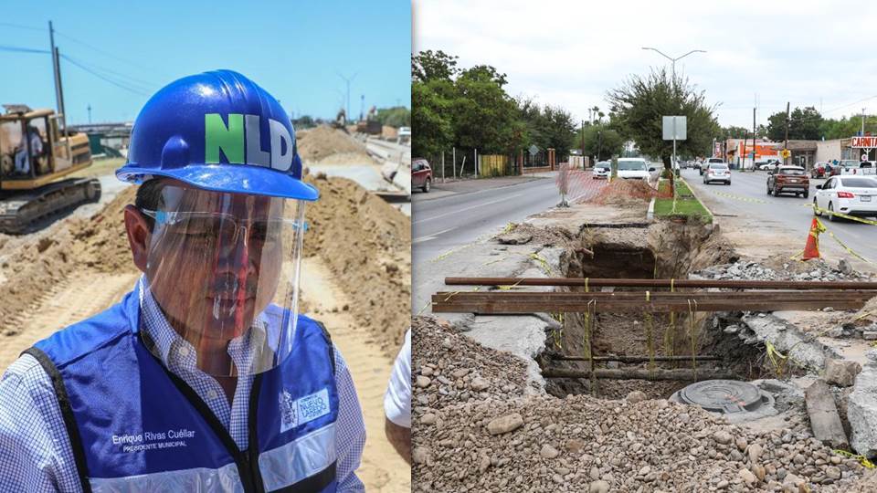 Acelera Enrique Rivas reparación del drenaje de Nuevo Laredo