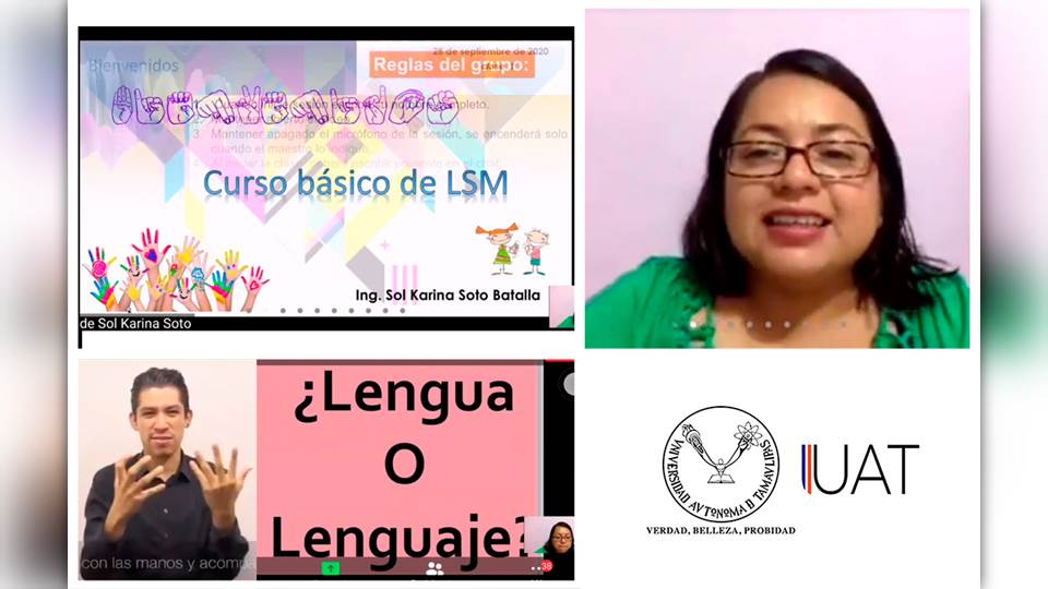 Imparte UAT en línea curso de Lengua de Señas Mexicana