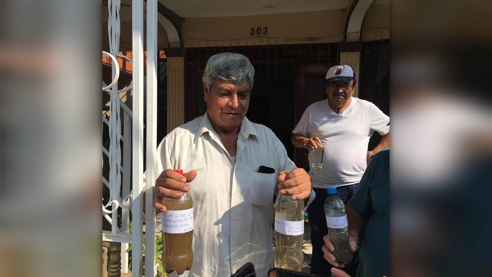 Residentes de la colonia Tampico-Altamira exigen a Comapa Altamira agua de calidad; hay familias enfermas