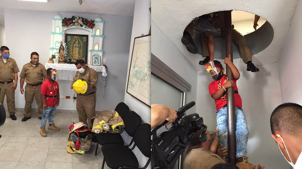 Juanito cumple sus sueños; fue bombero por un día en Tampico