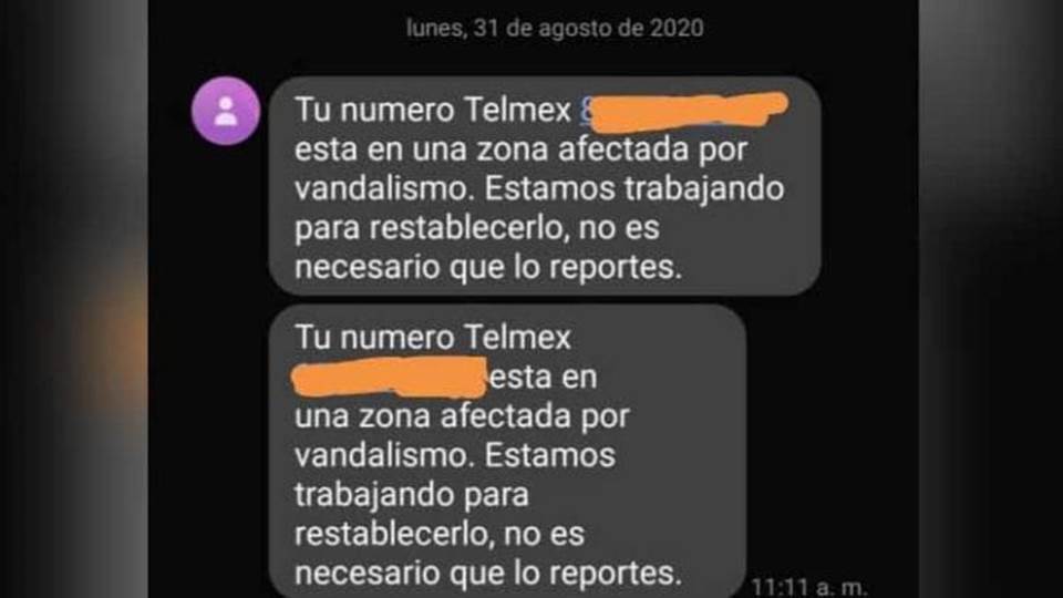 Por actos de vandalismo a red de Telmex, más de 2 mil niños de Madero se quedan sin clases en línea