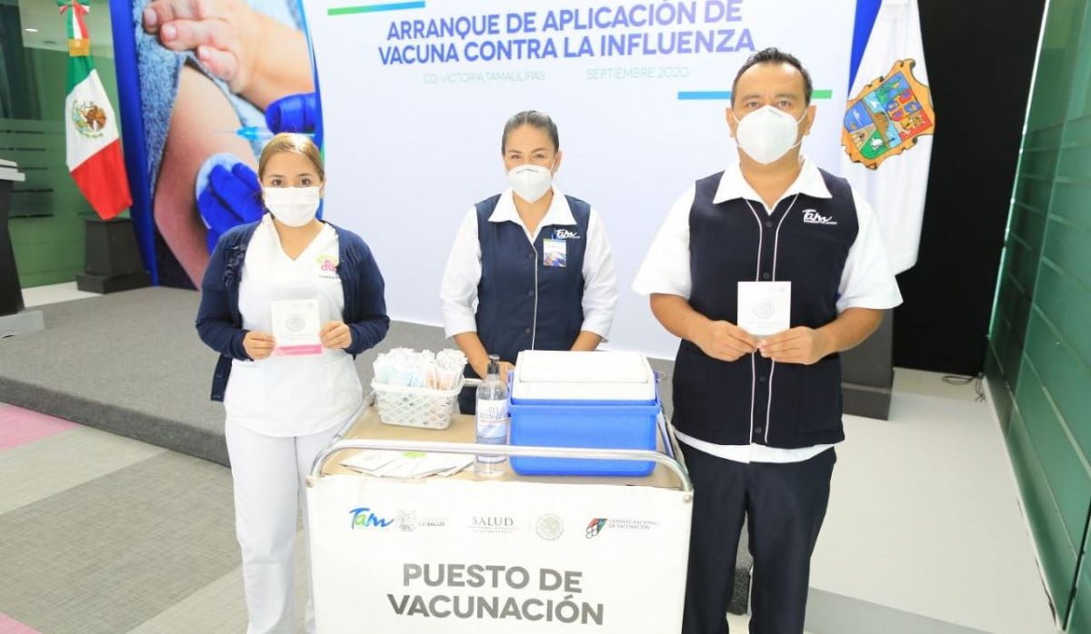 Gobierno de Tamaulipas dota de vacunas anti influenza a instituciones federales de salud