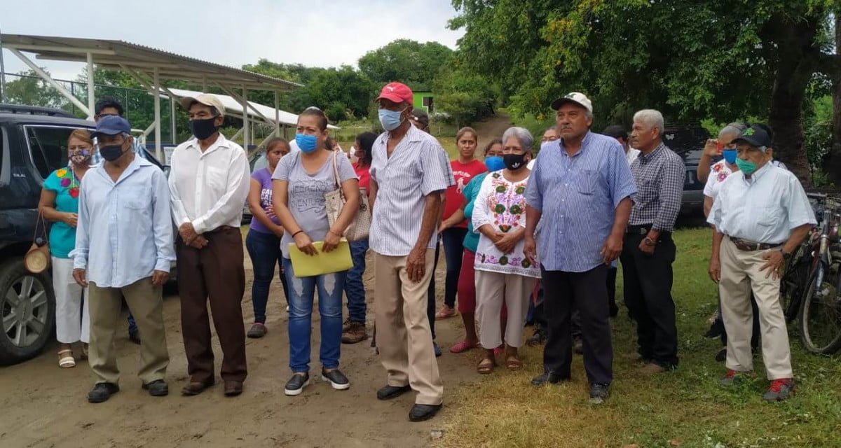 Residentes del ejido Armenta en Altamira se manifiestan con API; los quieren despojar de sus tierras