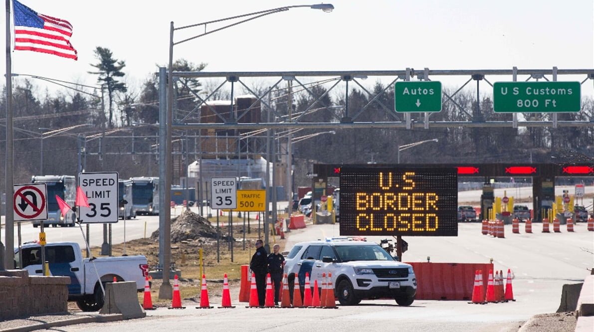 Ordena EU mantener cierre de fronteras con Canadá y México