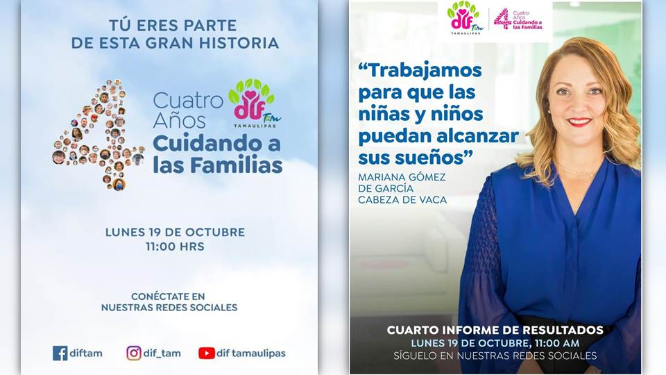 Invita Mariana Gómez a seguir mensaje virtual por motivo de su 4° informe de actividades