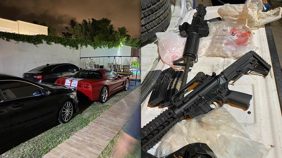 Nuevamente aseguran vehículos de lujo, arsenal, droga y detienen a criminales tras operativos en Matamoros