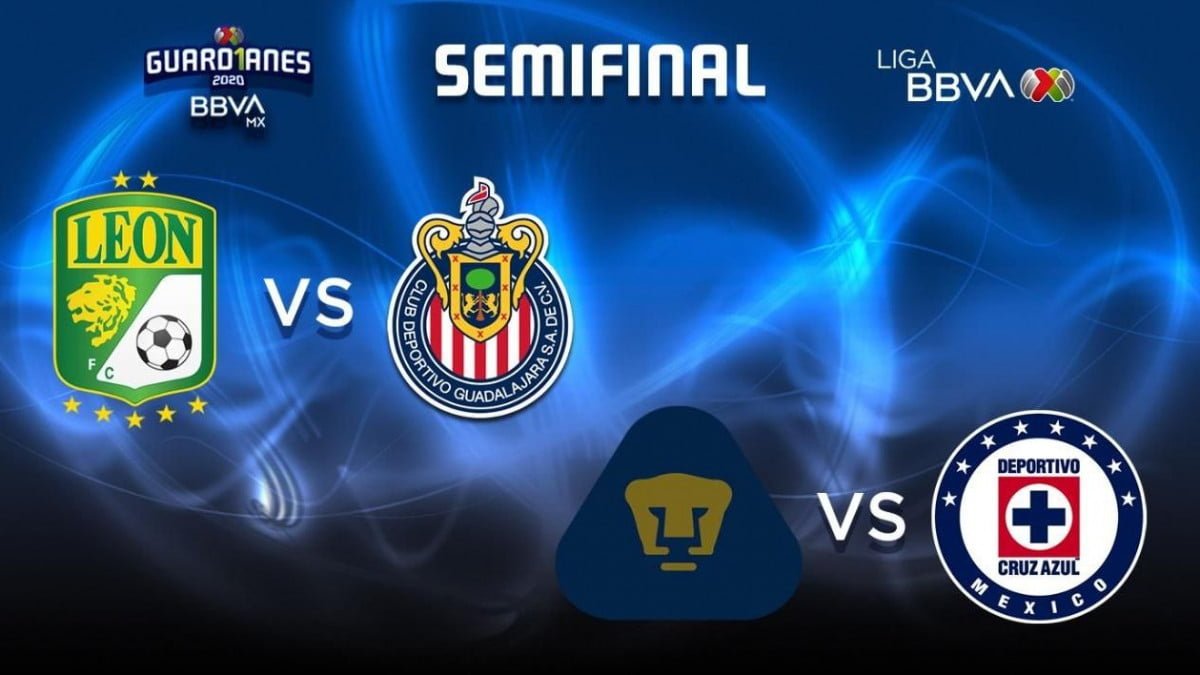 Listas las semifinales del Guardianes 2020: León vs Chivas y Pumas vs Cruz Azul