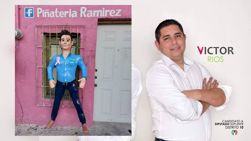 Polémica por piñata supuestamente hecha para promocionar a priista de Matamoros